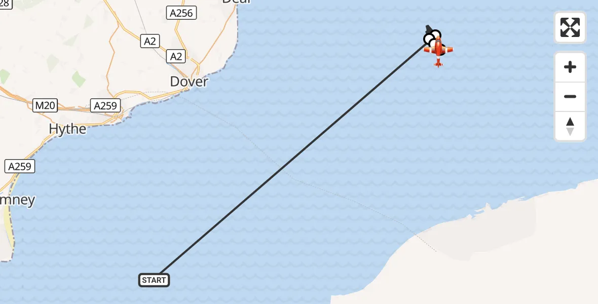 Flight route Coastguard Drone English Channel - Noordzee, 27 September 2026, 06:27