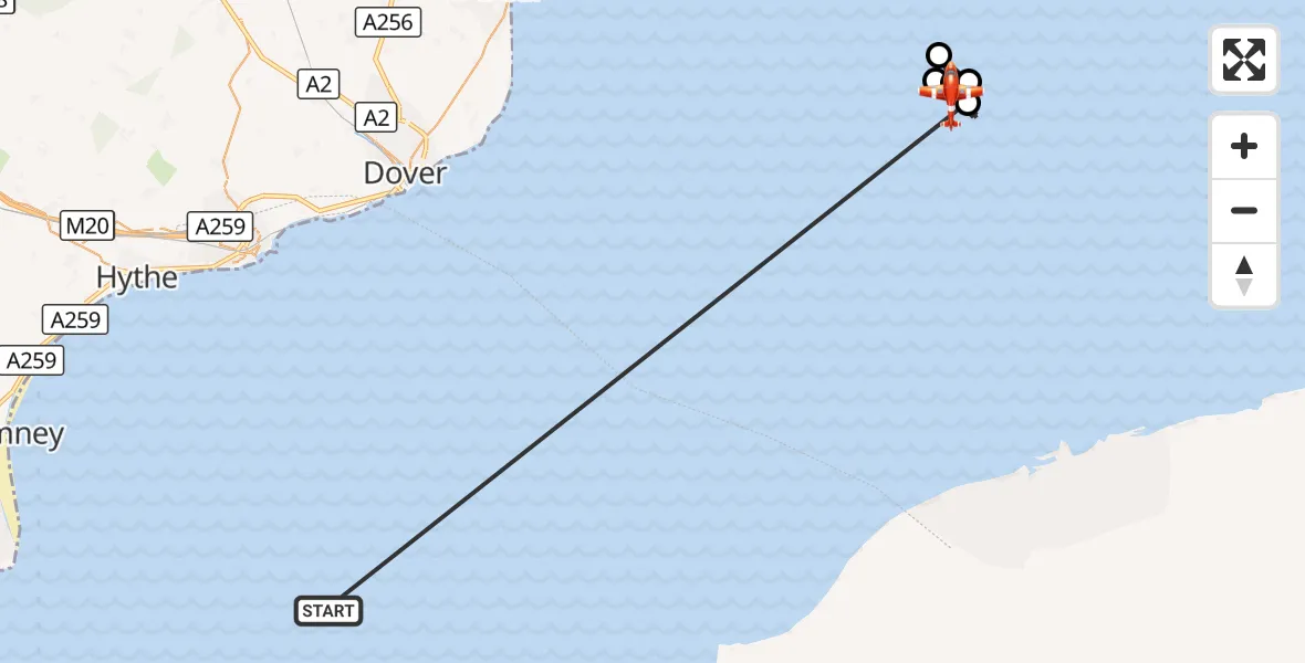Flight route Coastguard Drone English Channel - Noordzee, 27 September 2026, 06:41