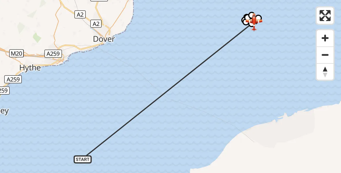 Flight route Coastguard Drone English Channel - Noordzee, 27 September 2026, 07:03
