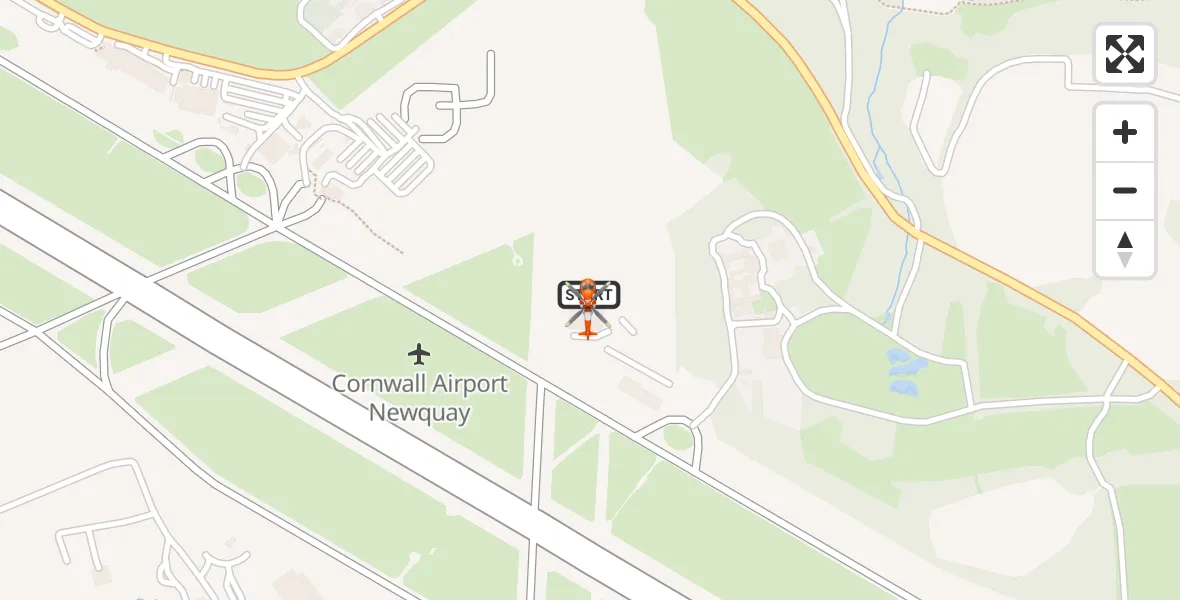 Flight route Coastguard Helicopter Cornwall Airport Newquay - Cornwall Airport Newquay, 27 September 2026, 07:05