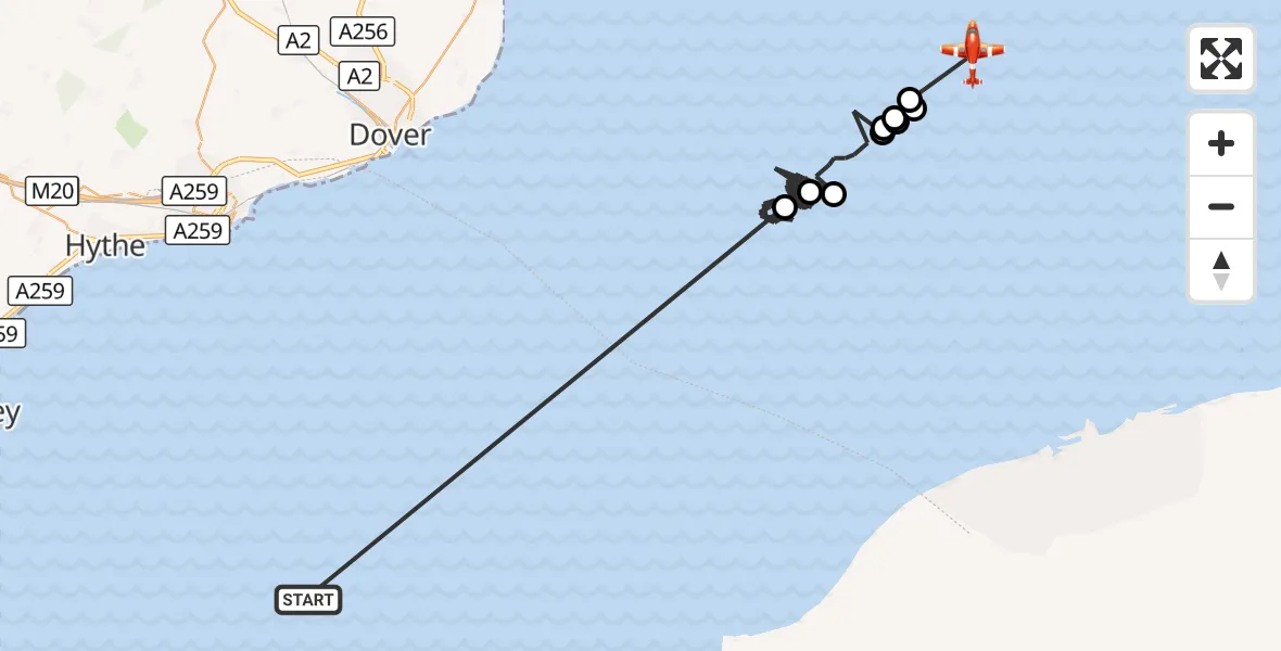 Flight route Coastguard Drone English Channel - Noordzee, 27 September 2026, 08:08