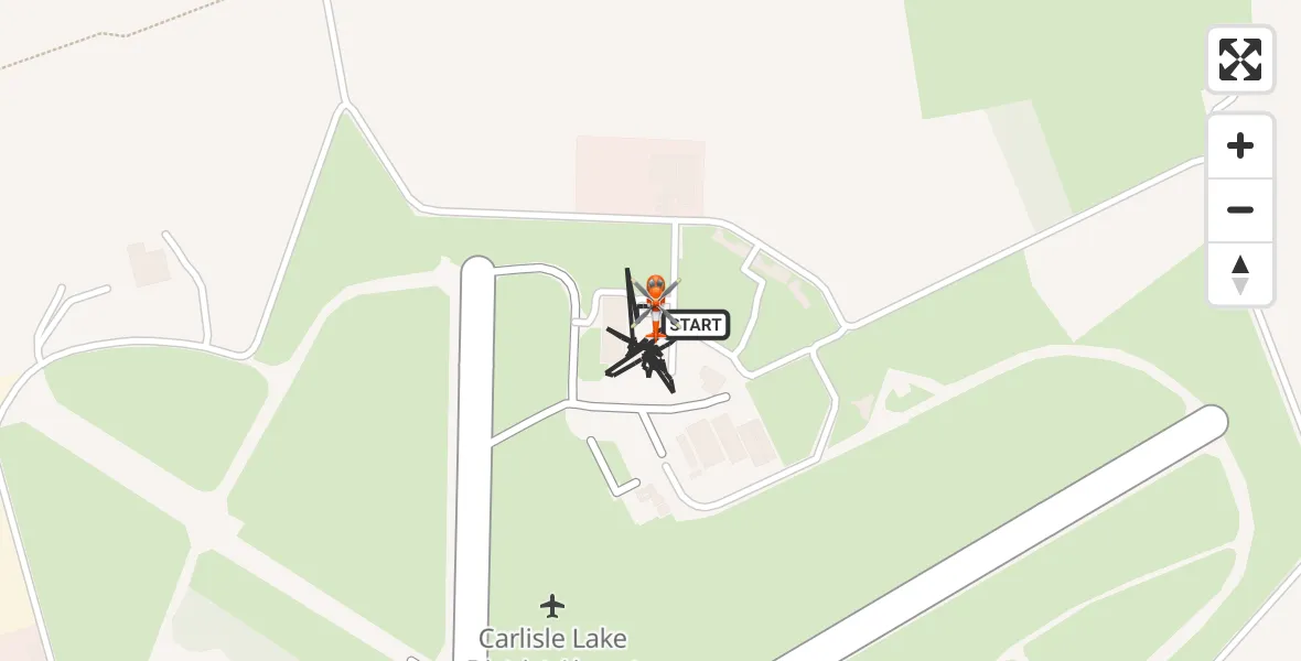 Flight route Coastguard Helicopter Carlisle Lake District Airport - Carlisle Lake District Airport, 27 September 2026, 10:41