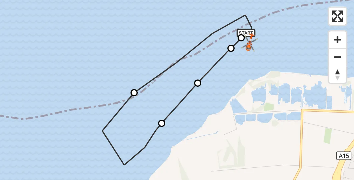 Flight route Coastguard Helicopter Barton-upon-Humber - North Ferriby, 27 September 2026, 14:12