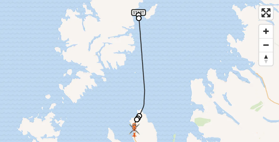Flight route Coastguard Helicopter Stornoway Airport - Uig - Ùige, 27 September 2026, 20:04