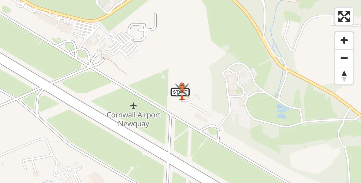 Flight route Coastguard Helicopter Cornwall Airport Newquay - Cornwall Airport Newquay, 28 September 2026, 07:16