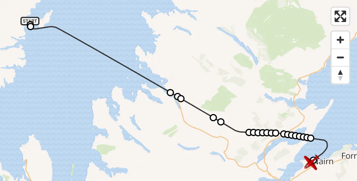 Flight route Air Ambulance Aircraft Stornoway Airport - Highland, 28 September 2026, 08:51