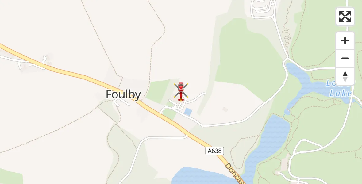 Flight route Air Ambulance Helicopter YAA Nostell Helicopter Port - YAA Nostell Helicopter Port, 28 September 2026, 09:54