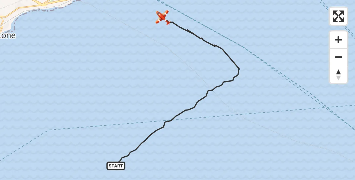 Flight route Coastguard Drone English Channel - English Channel, 28 September 2026, 11:44