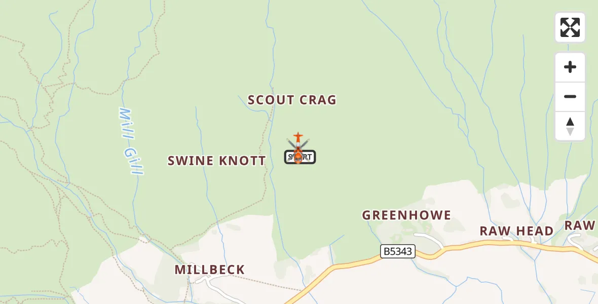 Flight route Coastguard Helicopter Chapel Stile - Chapel Stile, 28 September 2026, 13:35