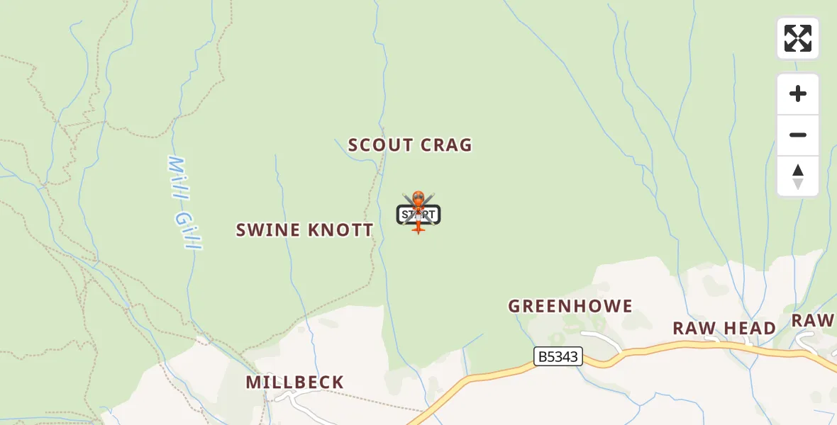 Flight route Coastguard Helicopter Chapel Stile - Chapel Stile, 28 September 2026, 13:38