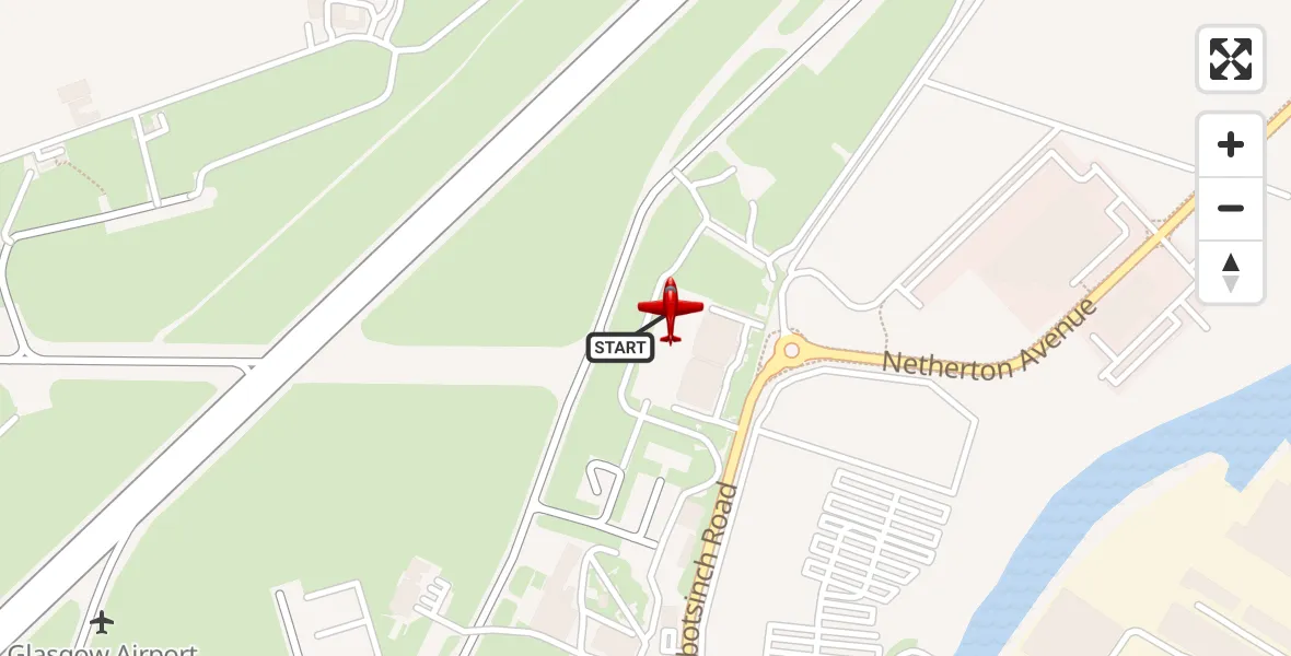 Flight route Air Ambulance Aircraft Glasgow Airport - Glasgow Airport, 28 September 2026, 14:19