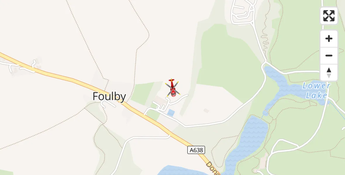 Flight route Air Ambulance Helicopter YAA Nostell Helicopter Port - YAA Nostell Helicopter Port, 28 September 2026, 16:24