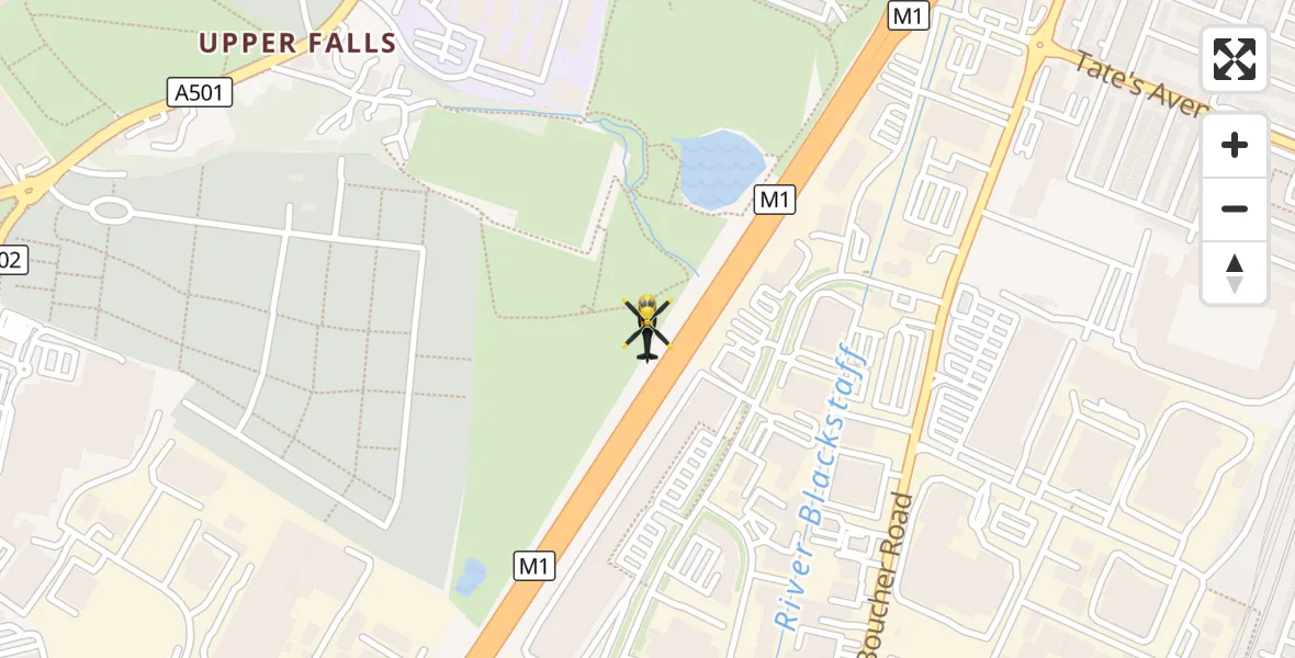 Flight route Police Helicopter Belfast City District - Belfast City District, 28 September 2026, 17:50