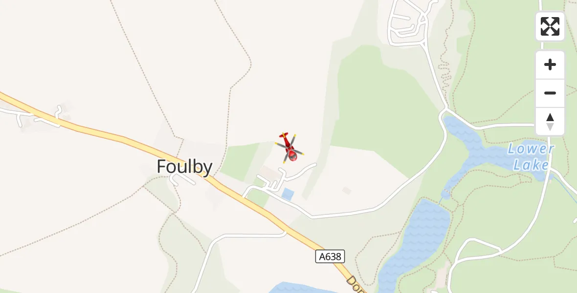 Flight route Air Ambulance Helicopter YAA Nostell Helicopter Port - YAA Nostell Helicopter Port, 28 September 2026, 19:11