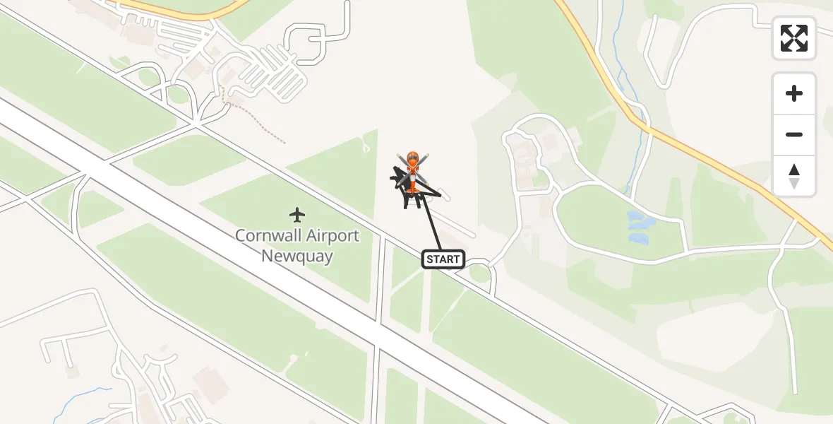 Flight route Coastguard Helicopter Cornwall Airport Newquay - Cornwall Airport Newquay, 29 September 2026, 07:37