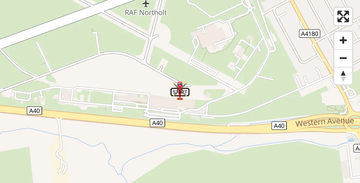 Flight route Air Ambulance Helicopter RAF Northolt - RAF Northolt, 29 September 2026, 09:02