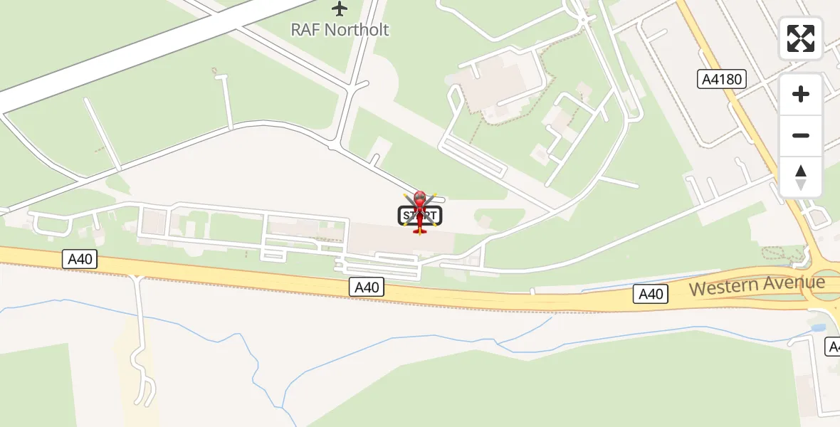Flight route Air Ambulance Helicopter RAF Northolt - RAF Northolt, 29 September 2026, 09:08
