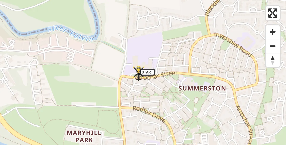 Flight route Police Helicopter Glasgow - Glasgow, 29 September 2026, 09:18