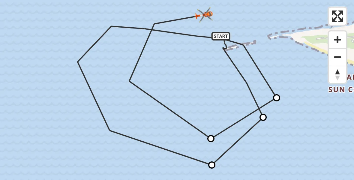 Flight route Coastguard Helicopter English Channel - English Channel, 29 September 2026, 09:42