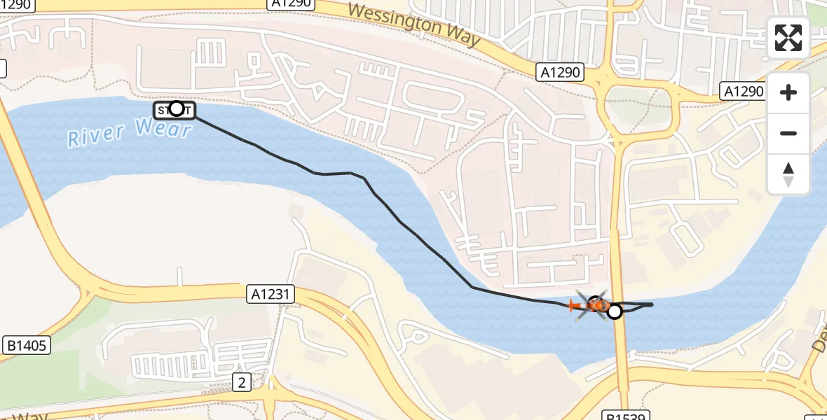 Flight route Coastguard Helicopter Marley Pots - Marley Pots, 29 September 2026, 13:43