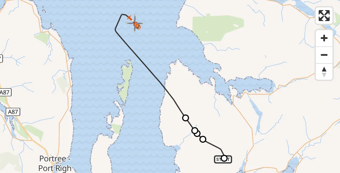 Flight route Coastguard Helicopter Coire na Bà - Inner Seas, 29 September 2026, 14:24