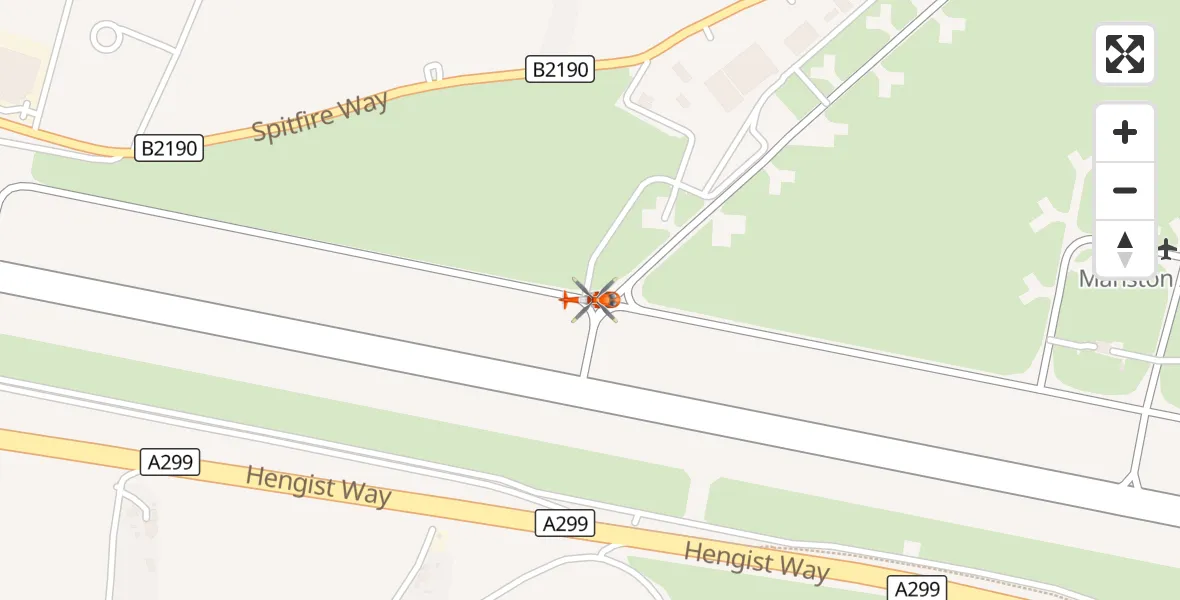 Flight route Coastguard Helicopter Manston Airport - Manston Airport, 29 September 2026, 15:19