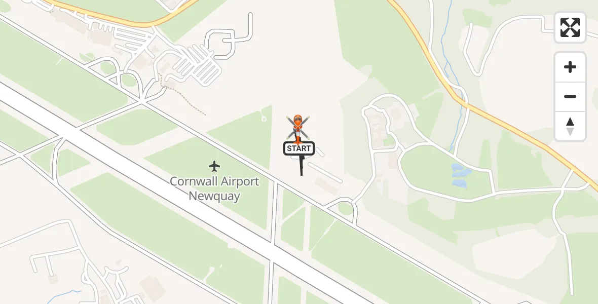 Flight route Coastguard Helicopter Cornwall Airport Newquay - Cornwall Airport Newquay, 29 September 2026, 15:26