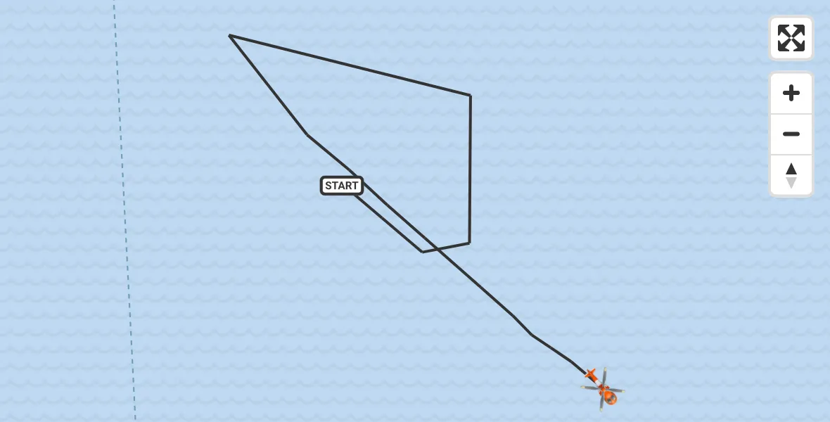 Flight route Coastguard Helicopter Inner Seas - Inner Seas, 29 September 2026, 18:43