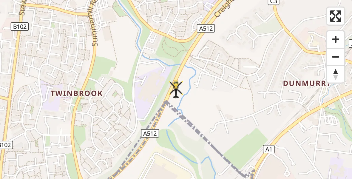 Flight route Police Helicopter Belfast City District - Belfast City District, 29 September 2026, 20:49