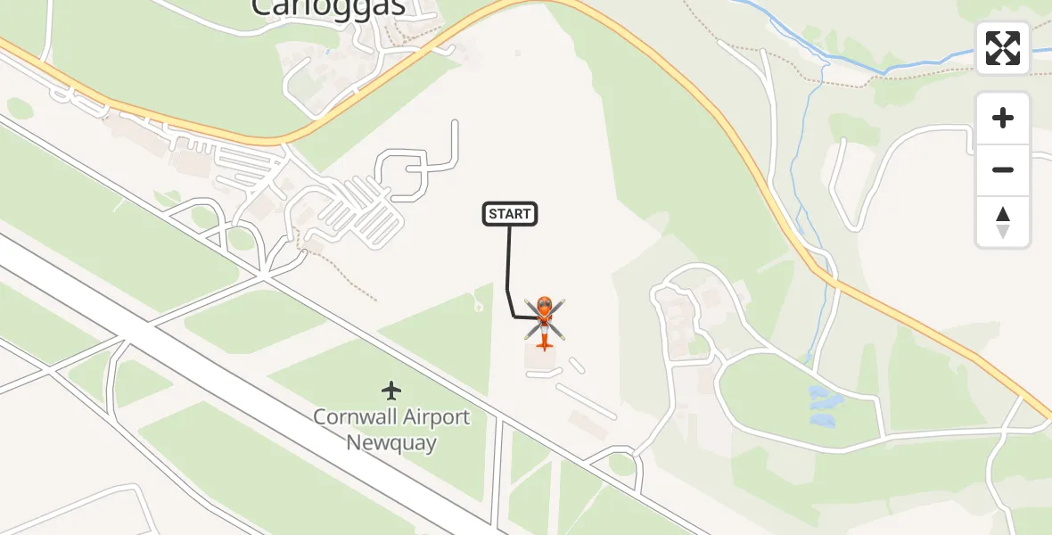 Flight route Coastguard Helicopter Cornwall Airport Newquay - Cornwall Airport Newquay, 30 September 2026, 08:19