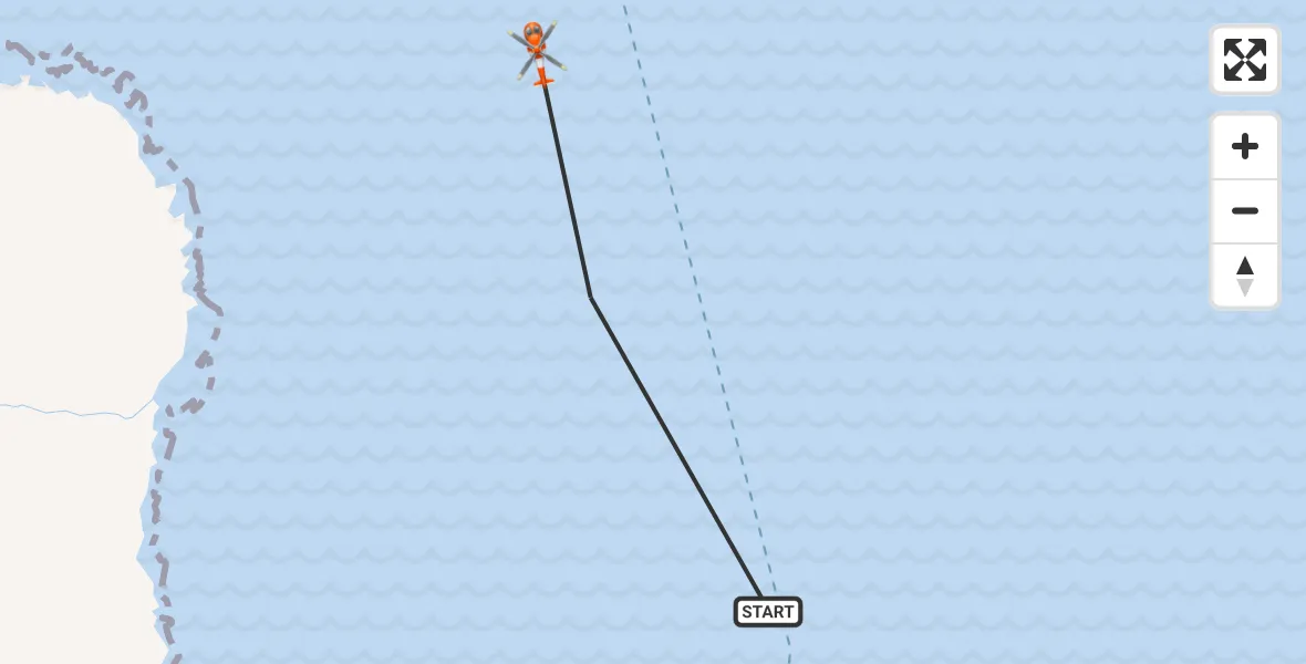 Flight route Coastguard Helicopter Inner Seas - Inner Seas, 30 September 2026, 11:47