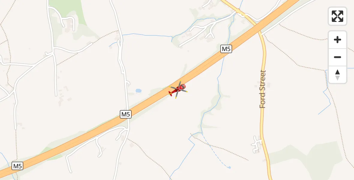 Flight route Air Ambulance Helicopter Burlescombe - Burlescombe, 30 September 2026, 18:37