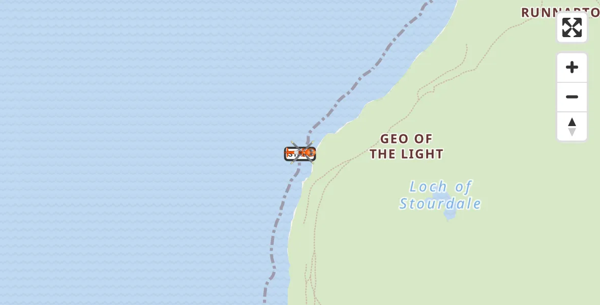 Flight route Coastguard Helicopter North Atlantic Ocean - North Atlantic Ocean, 01 October 2026, 06:44