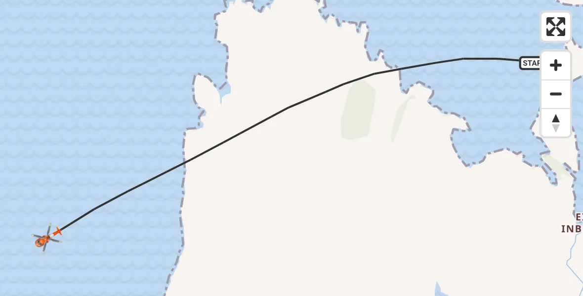 Flight route Coastguard Helicopter Inner Seas - Inner Seas, 01 October 2026, 10:02