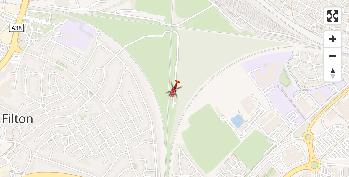 Flight route Air Ambulance Helicopter Harry Stoke - Harry Stoke, 01 October 2026, 11:02