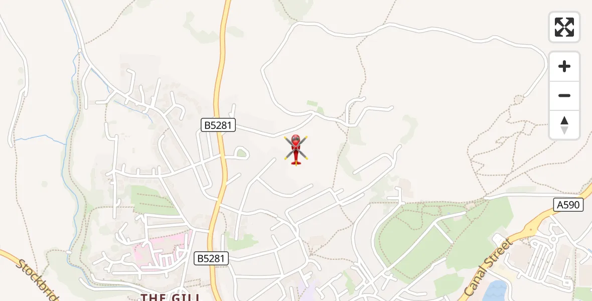 Flight route Air Ambulance Helicopter Ulverston - Ulverston, 01 October 2026, 13:32