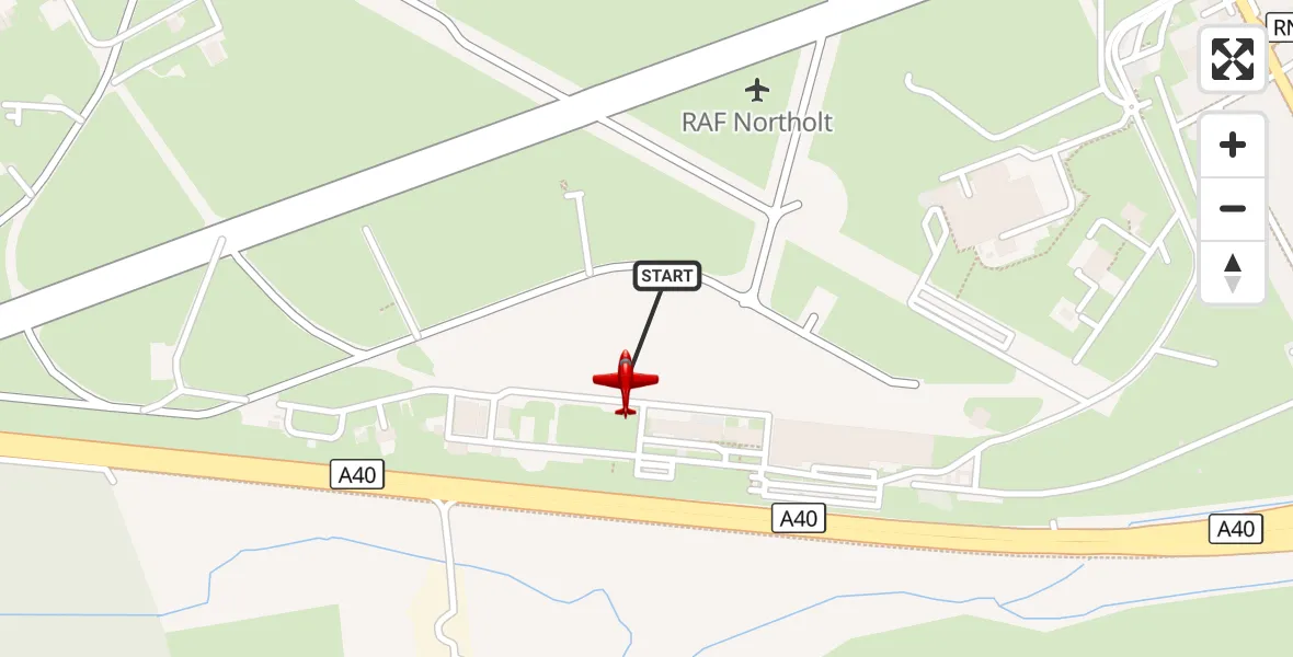 Flight route Air Ambulance Aircraft RAF Northolt - RAF Northolt, 02 October 2026, 10:16