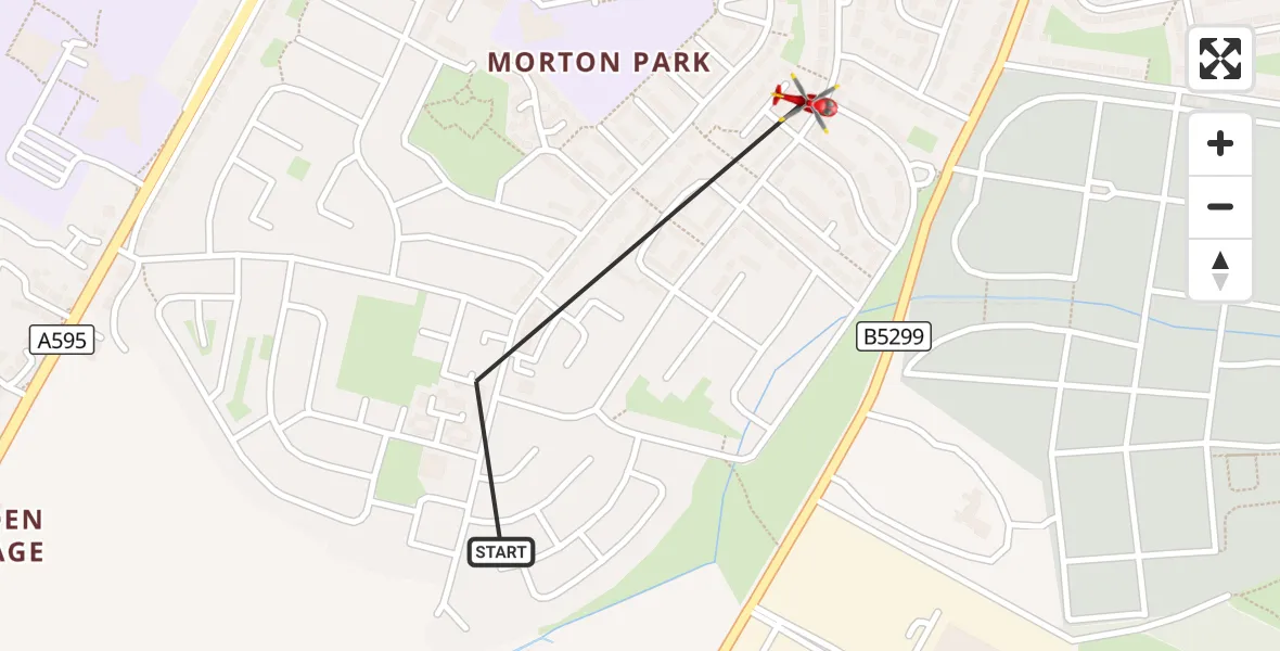 Flight route Air Ambulance Helicopter Carlisle - Carlisle, 02 October 2026, 15:26