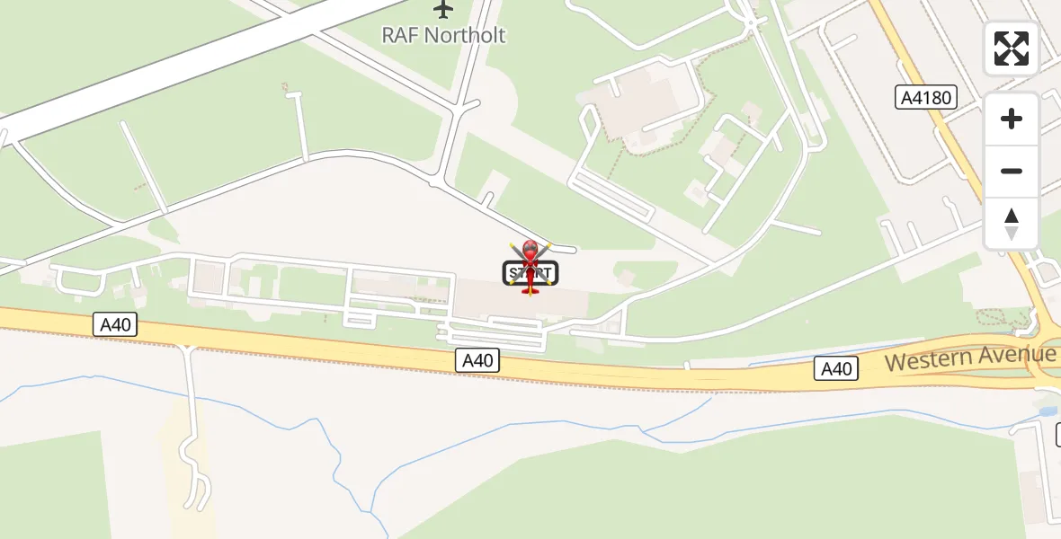 Flight route Air Ambulance Helicopter RAF Northolt - RAF Northolt, 02 October 2026, 19:04