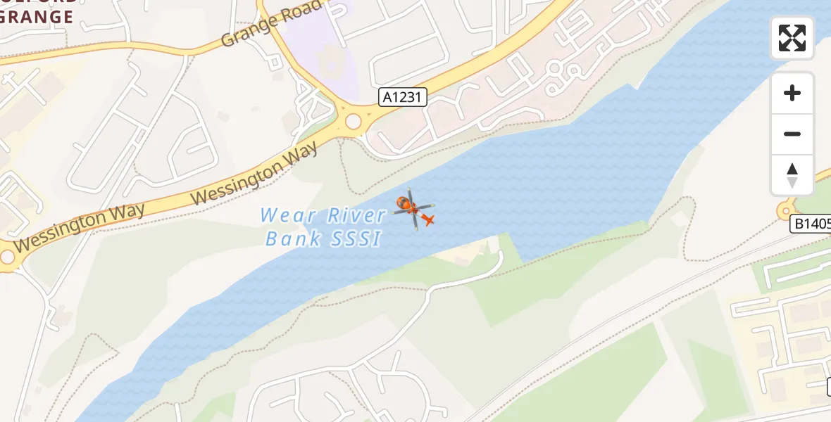 Flight route Coastguard Helicopter South Hylton - South Hylton, 03 October 2026, 04:28