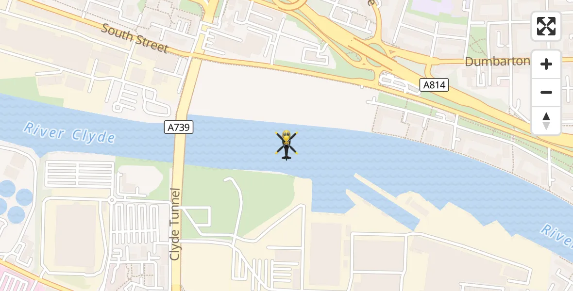 Flight route Police Helicopter Glasgow - Glasgow, 03 October 2026, 14:31