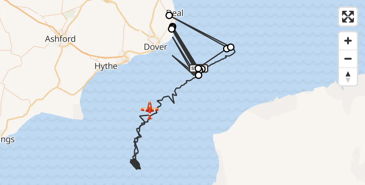 Flight route Coastguard Drone English Channel - English Channel, 04 October 2026, 03:13