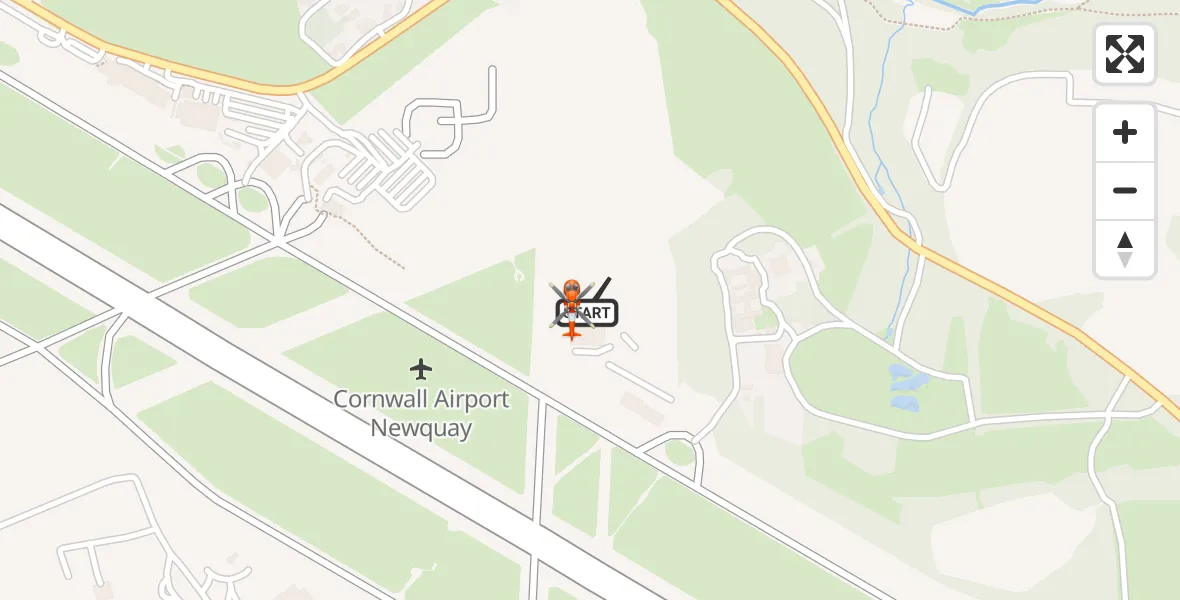 Flight route Coastguard Helicopter Cornwall Airport Newquay - Cornwall Airport Newquay, 04 October 2026, 07:14