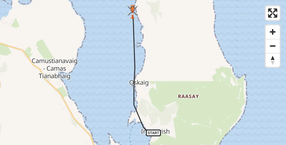 Flight route Coastguard Helicopter Inner Seas - Inner Seas, 04 October 2026, 08:31