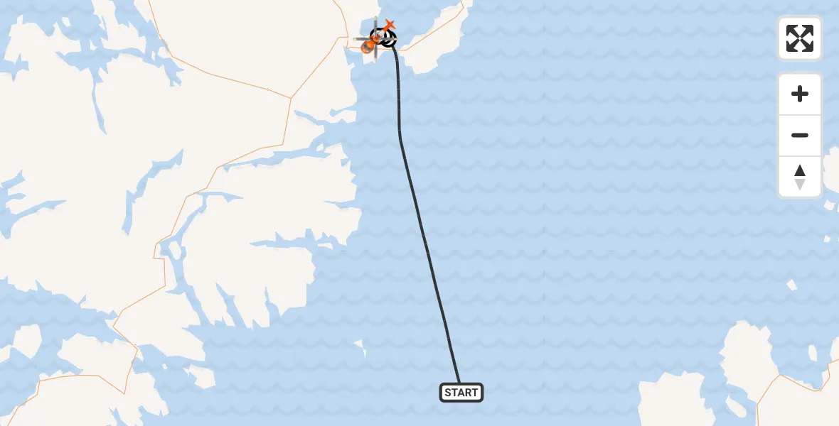 Flight route Coastguard Helicopter Inner Seas - Stornoway Airport, 04 October 2026, 08:44