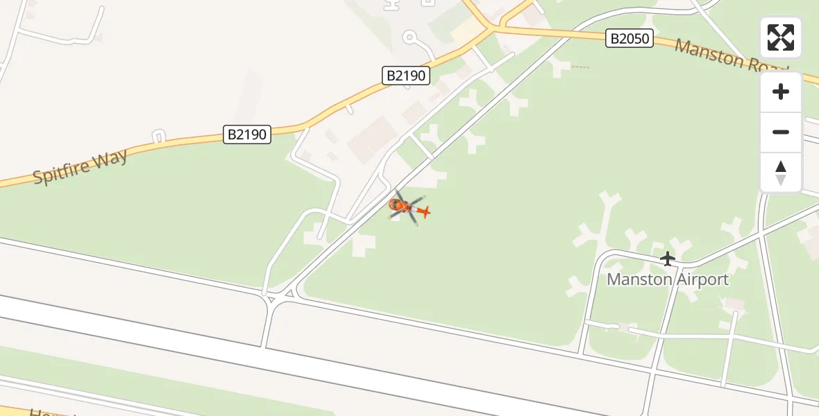 Flight route Coastguard Helicopter Manston Airport - Manston Airport, 04 October 2026, 15:20