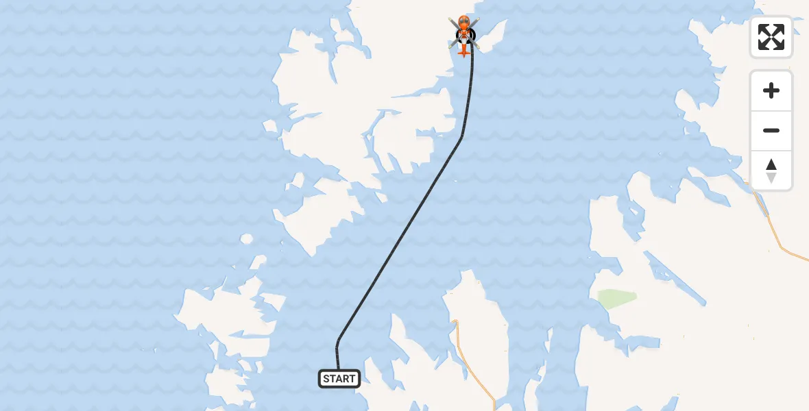 Flight route Coastguard Helicopter Inner Seas - Stornoway Airport, 04 October 2026, 16:46