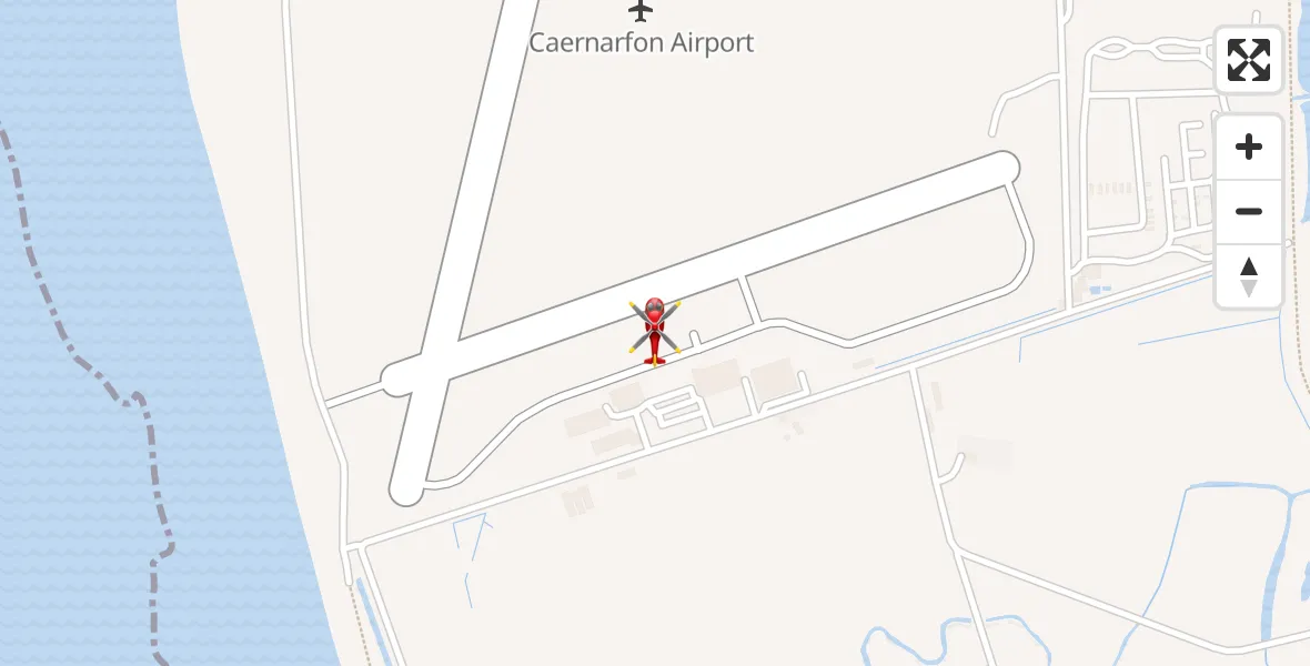 Flight route Air Ambulance Helicopter Caernarfon Airport - Caernarfon Airport, 04 October 2026, 18:29