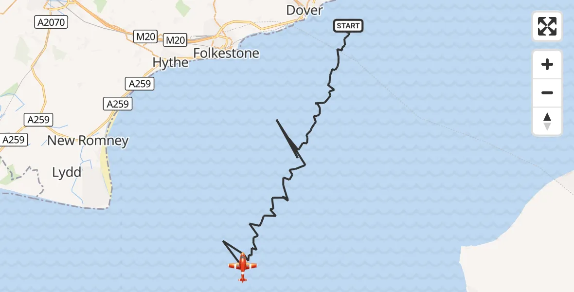 Flight route Coastguard Drone English Channel - English Channel, 05 October 2026, 06:03