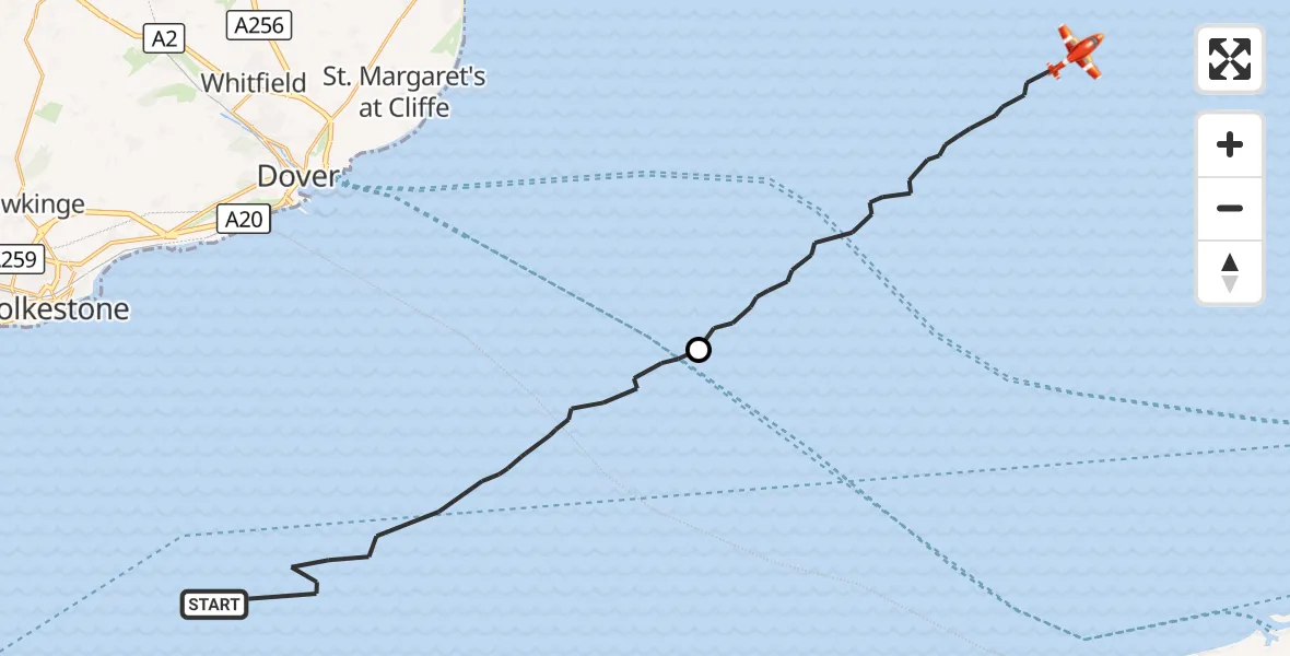 Flight route Coastguard Drone English Channel - North Sea, 05 October 2026, 08:40